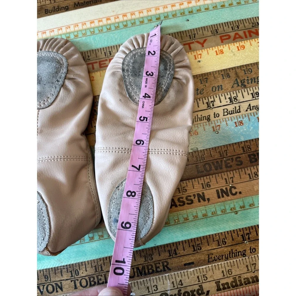 Unbranded Girls Pink Split-Sole Ballet Shoe Kids 5.5 M Womens 7.5 Some Wear